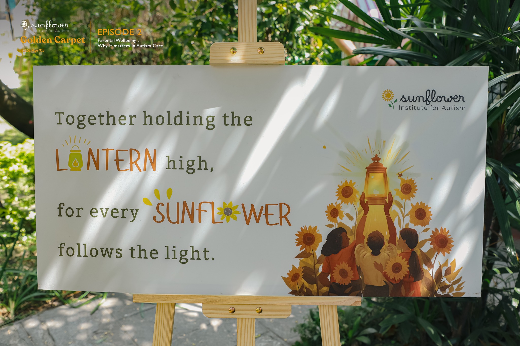Community artwork at Sunflower Institute for Autism representing hope, autism support, and neurodiversity care in Nepal